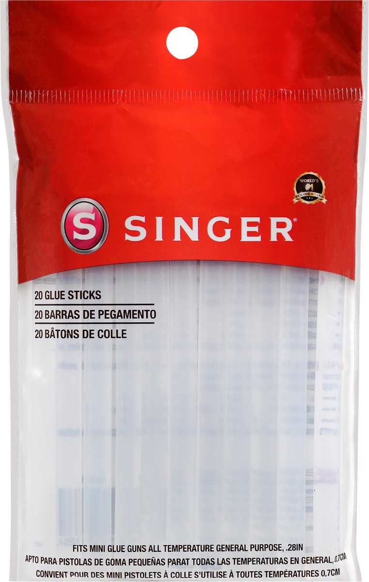 slide 3 of 3, SINGER Mini Glue Sticks - 0.28" x 4", 20 Count, 20 ct