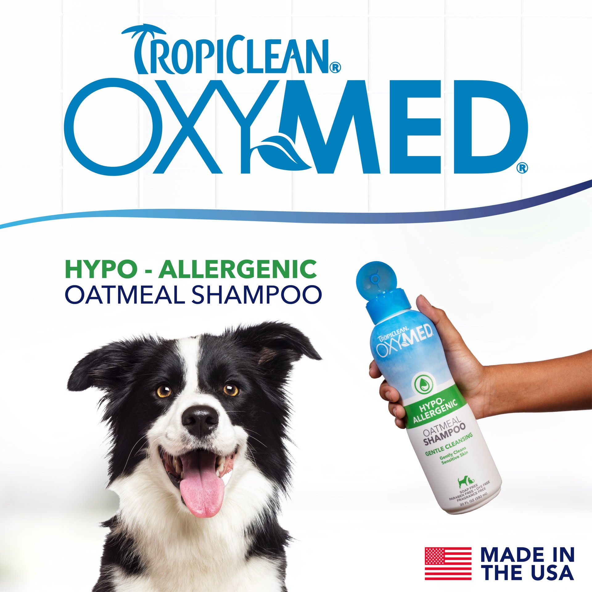 slide 7 of 10, TropiClean OxyMed Hypoallergenic Shampoo for Pets, 20oz, 20 oz