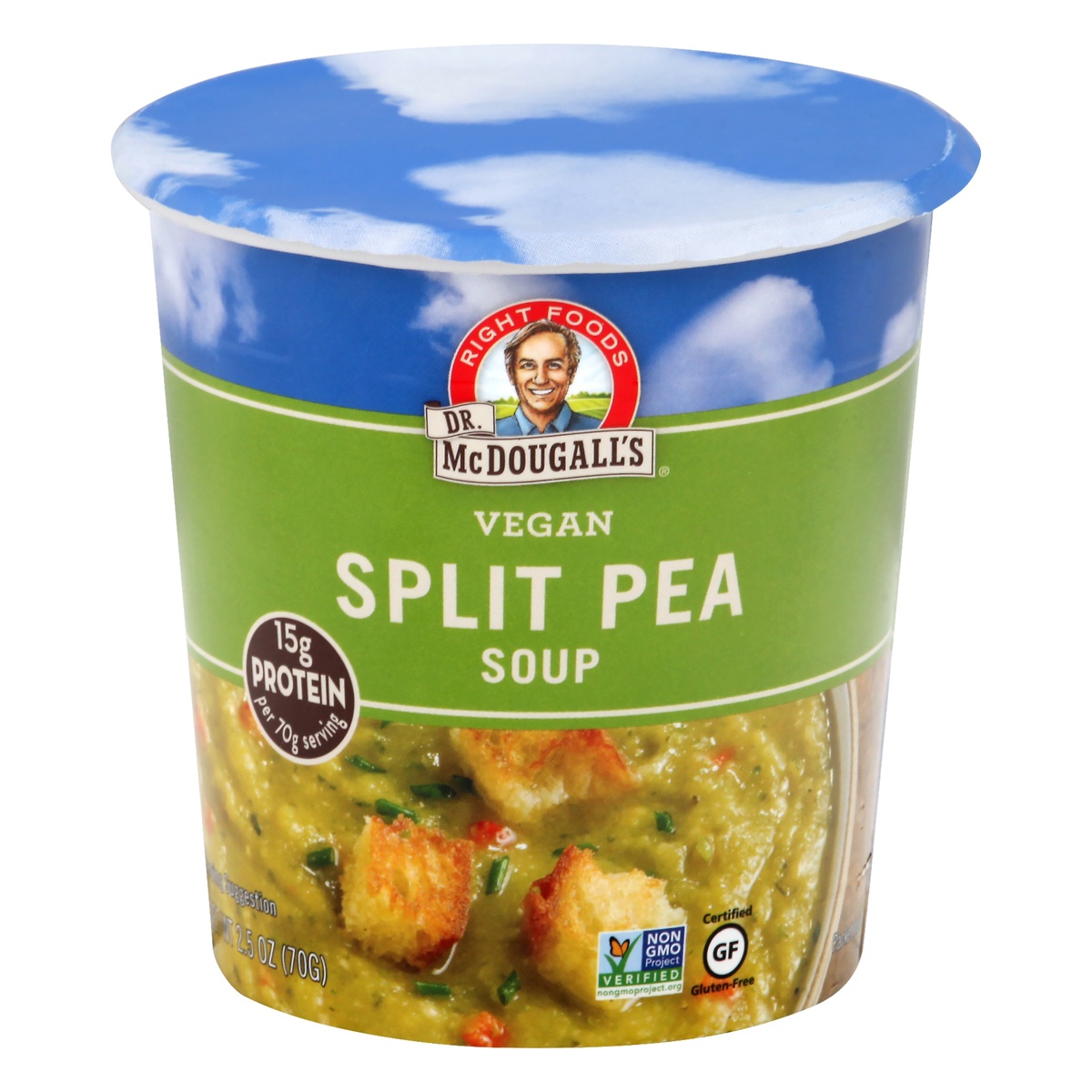 slide 1 of 1, Dr. McDougall's Split Pea Vegan Soup, 