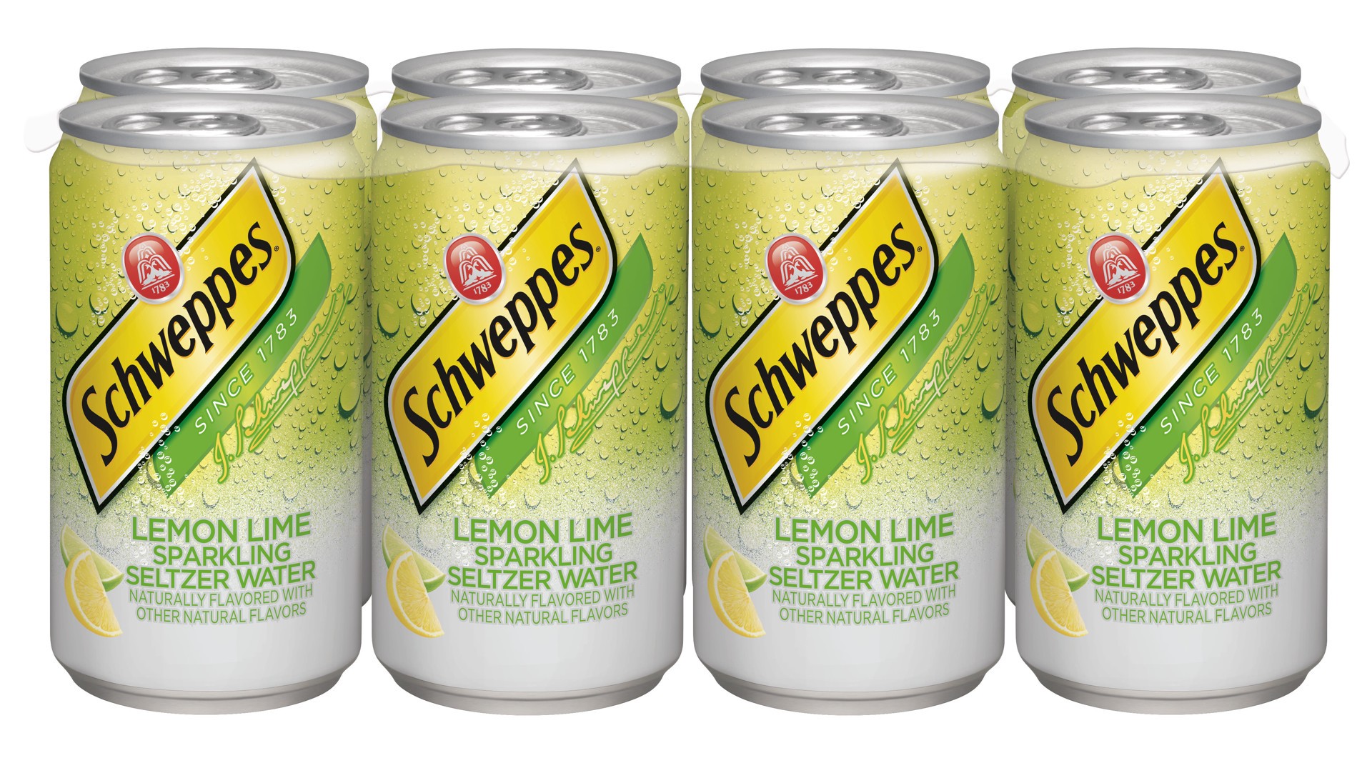 slide 1 of 3, Schweppes Lemon Lime Sparkling Seltzer Water, 7.5 fl oz cans, 8 pack, 8 ct