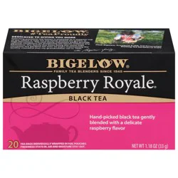 Bigelow Raspberry Royale Black Tea, Tea bags, 20 TB, 20 individually wrapped tea bags