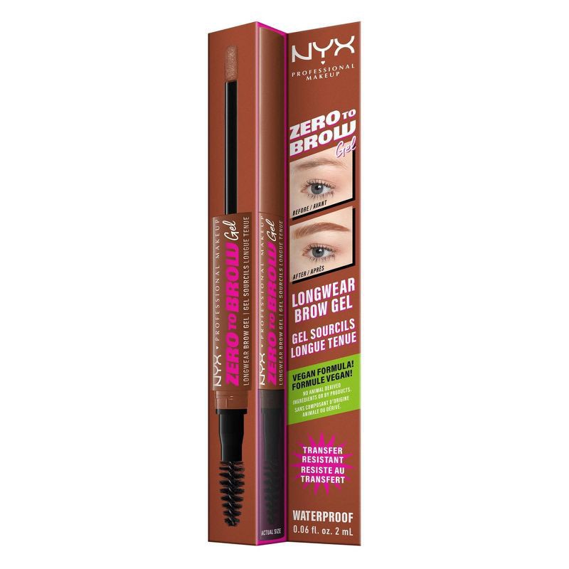 slide 4 of 8, Nyx Zero Brow Gel, 1 ct