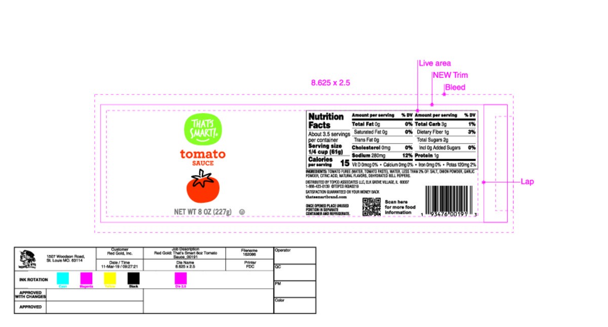 slide 11 of 14, That'S Smart Canned Sauce Tomato, 8 oz