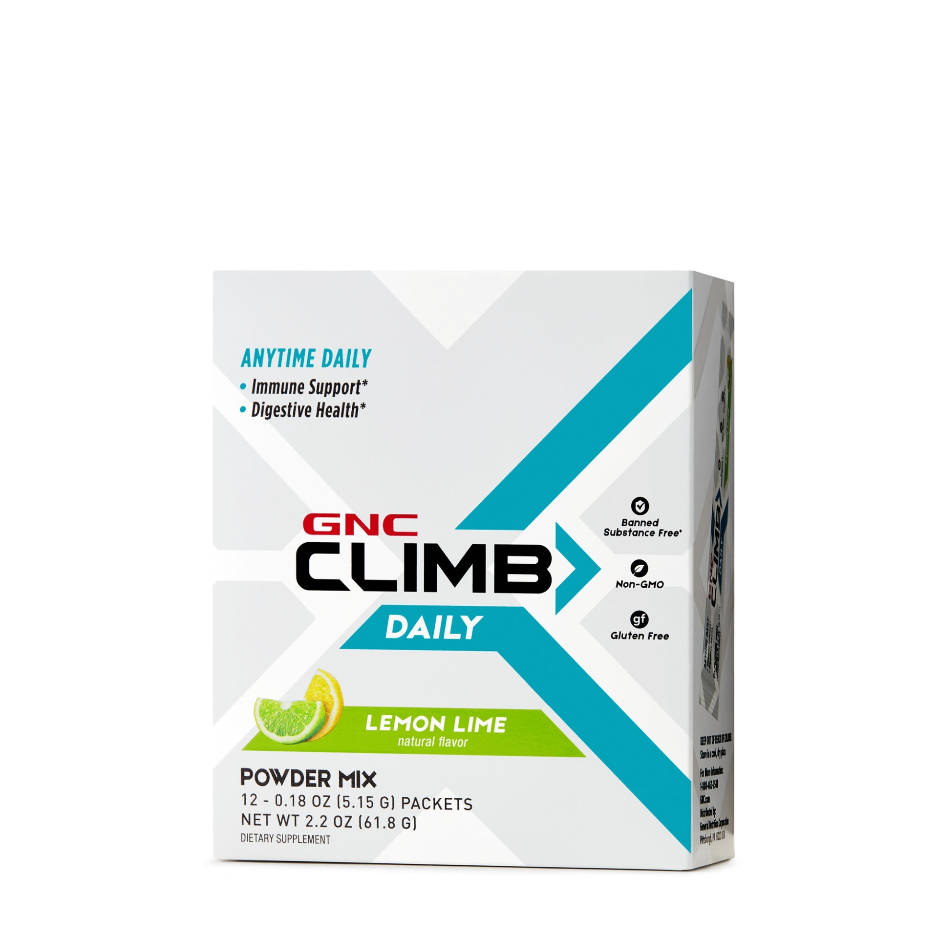 slide 1 of 1, GNC Climb Daily Powder Mix - Lemon Lime, 12 ct