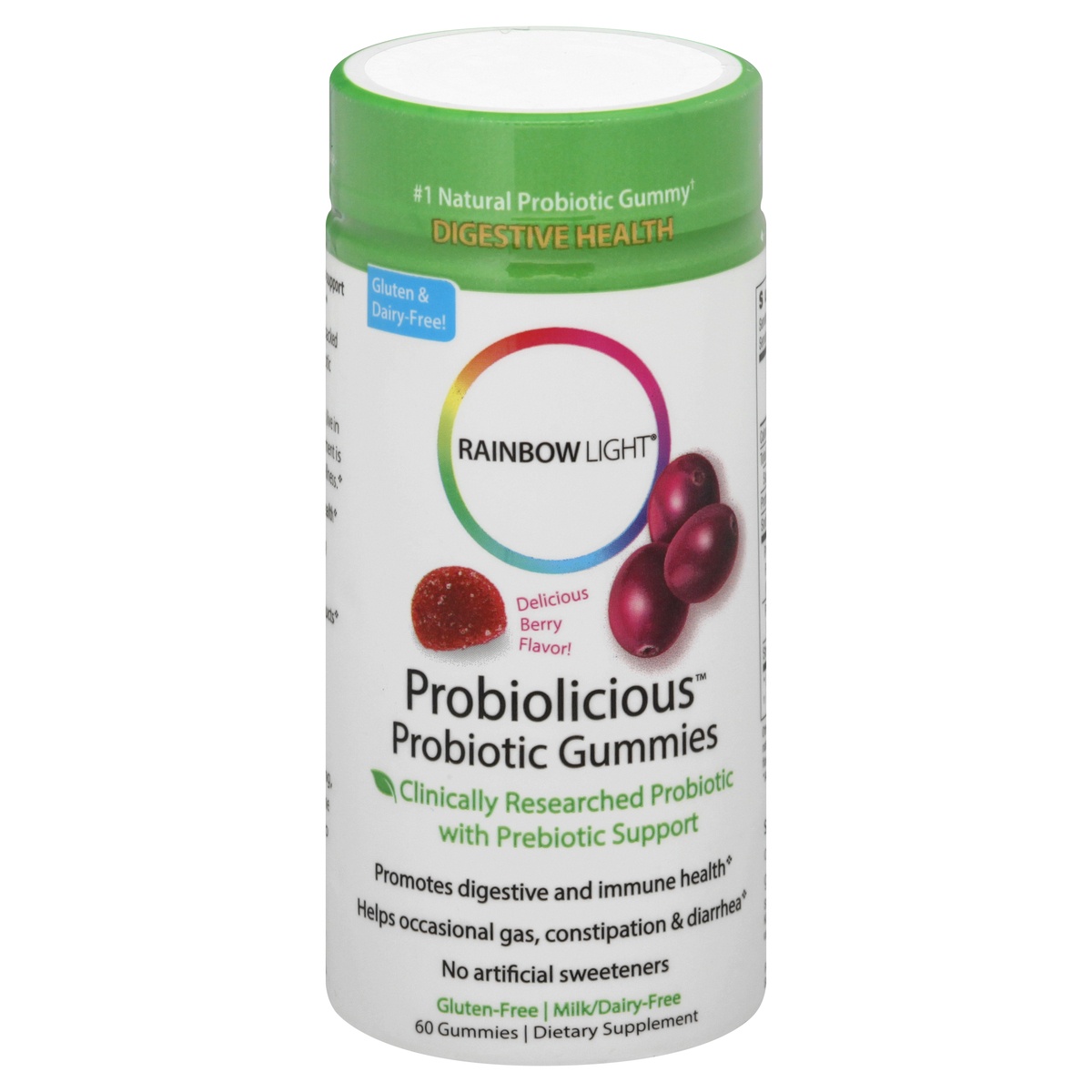 slide 1 of 3, Rainbow Light Probiolicious Probiotic Dietary Supplement Gummies - Berry, 50 ct