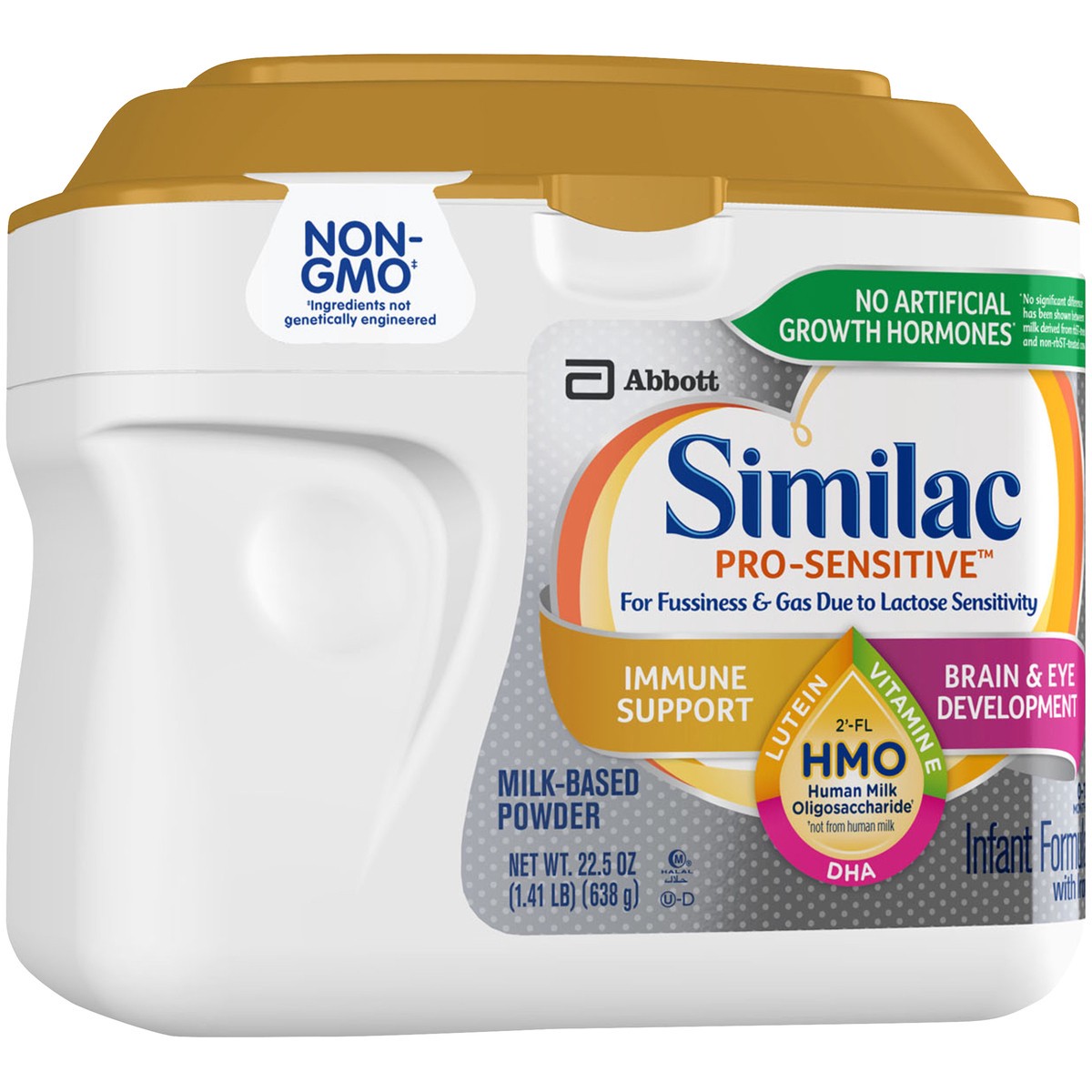 slide 5 of 14, Similac Pro-Sensitive Infant Formula with 2''-FL Human Milk Oligosaccharide* (HMO) for Immune Support, 22.5 ounces, 22.5 oz