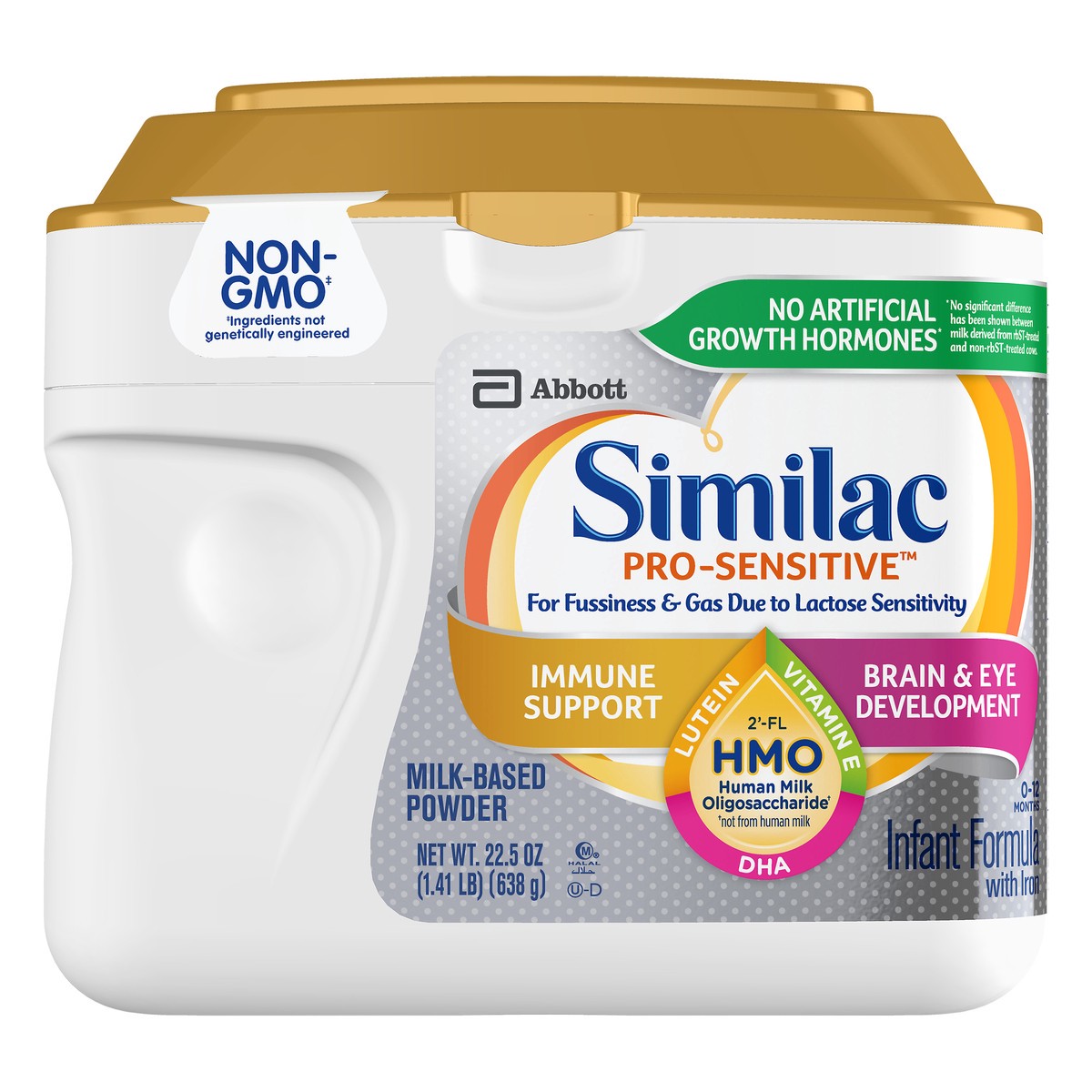 slide 2 of 14, Similac Pro-Sensitive Infant Formula with 2''-FL Human Milk Oligosaccharide* (HMO) for Immune Support, 22.5 ounces, 22.5 oz