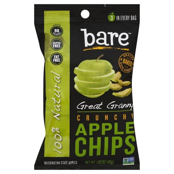 slide 1 of 1, Bare Fruit Bare Apple Chips, Crunchy, Great Granny, 1.69 oz