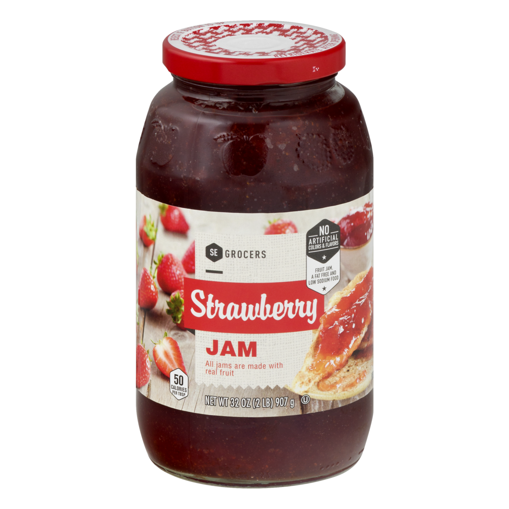 slide 1 of 1, SE Grocers Jam Strawberry, 32 oz