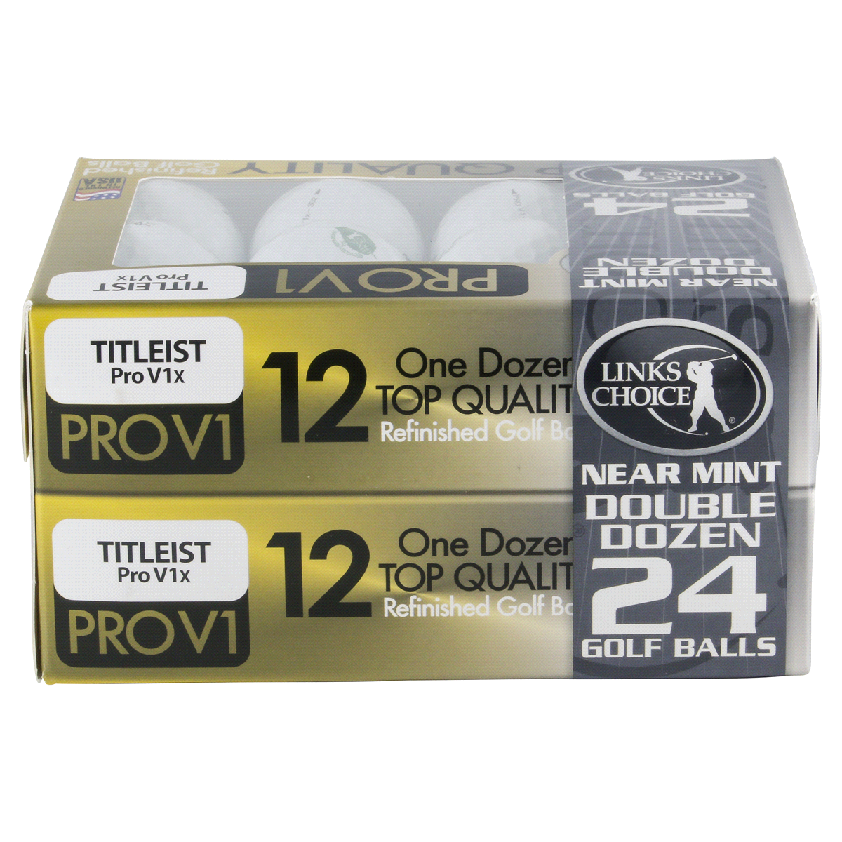 slide 2 of 4, Titleist Pro V1 Near Mint Refinished 24-Golf Ball Pack, 24 ct