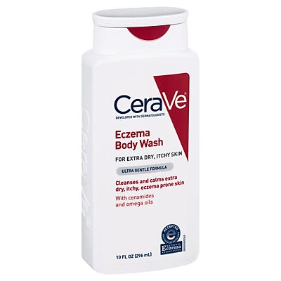 slide 1 of 1, CeraVe Eczema Soothing Body Wash, 10 oz