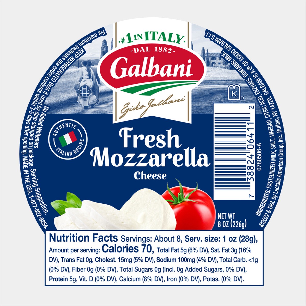 slide 4 of 7, Galbani Mozzarella Fresca, 8 oz
