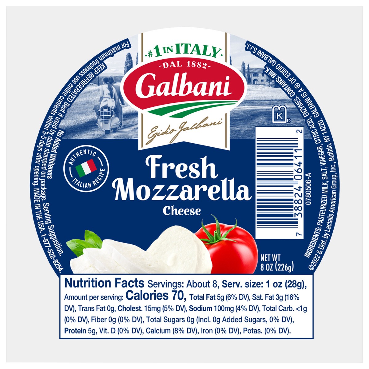 slide 1 of 7, Galbani Mozzarella Fresca, 8 oz