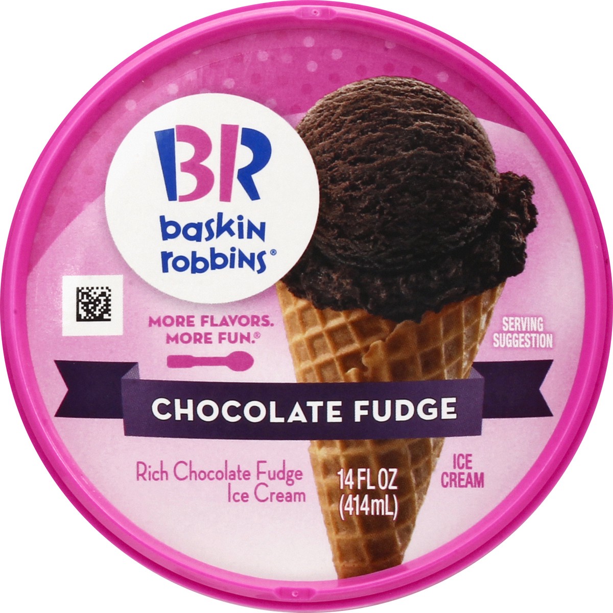 slide 3 of 9, Baskin-Robbins Chocolate Fudge Ice Cream 14.0 oz, 14 oz