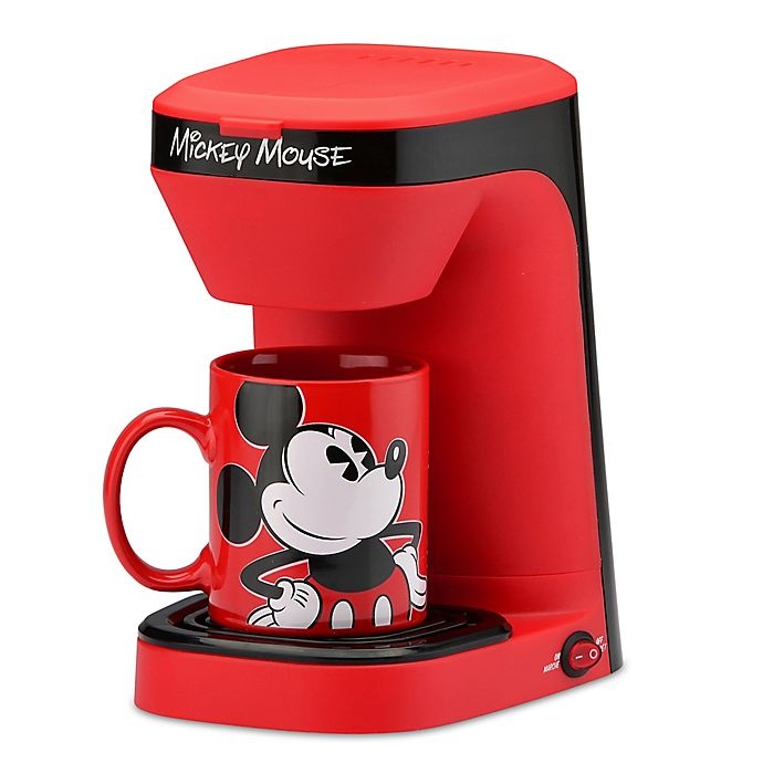 slide 1 of 1, Mickey Mouse Single-Serve Coffee Maker - Red, 1 ct