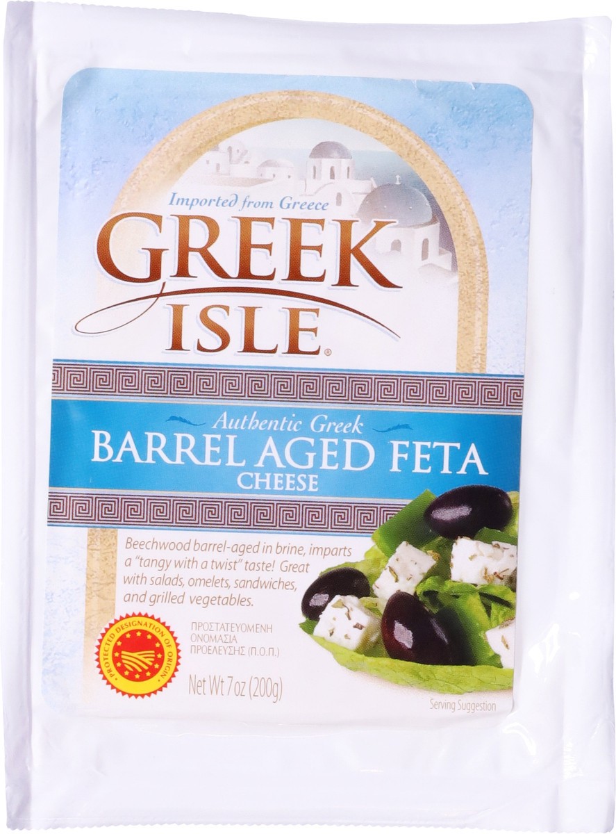 slide 11 of 14, Greek Isle Authentic Greek Barrel Aged Feta Cheese 7 oz, 7 oz