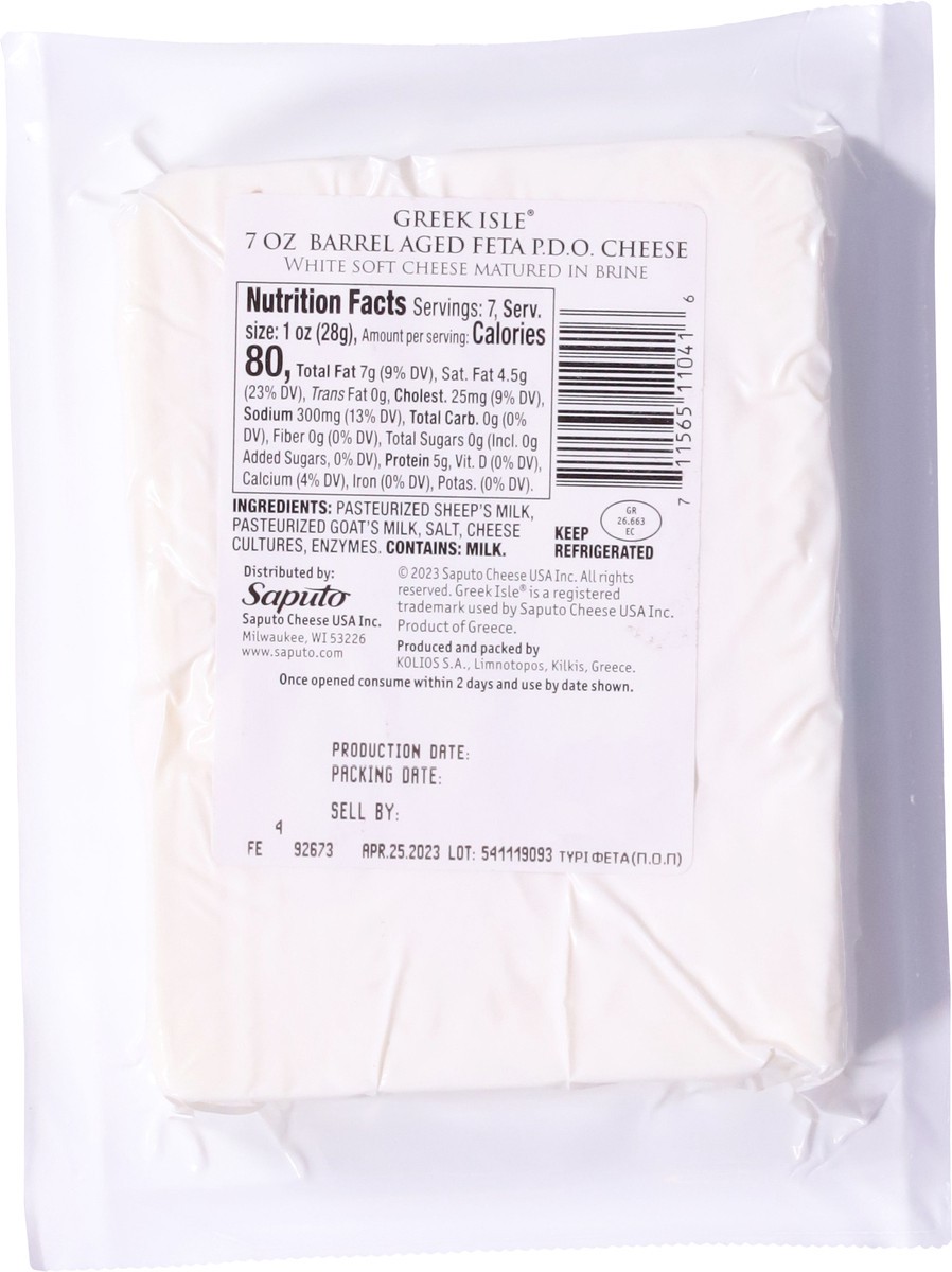 slide 12 of 14, Greek Isle Authentic Greek Barrel Aged Feta Cheese 7 oz, 7 oz