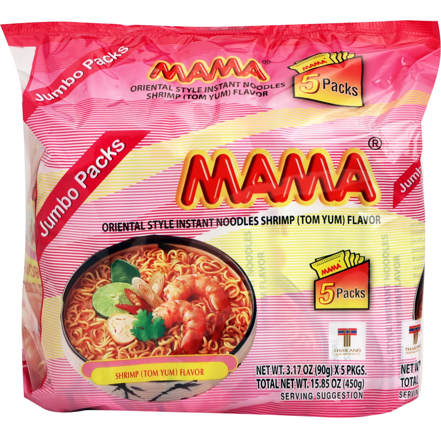 slide 1 of 1, Mama Inst Ndl Tom Yum Shrimp, 15.85 oz