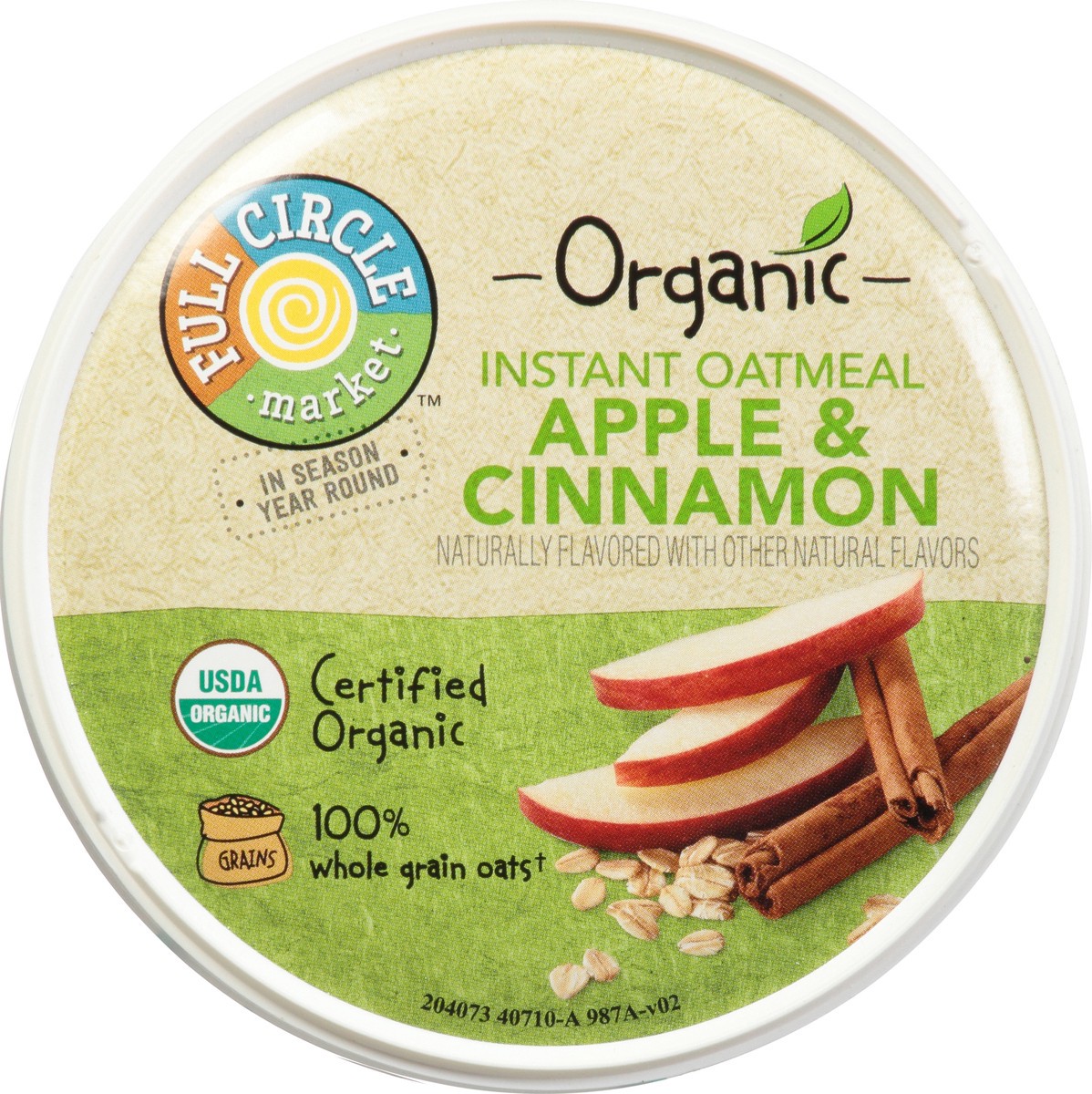 slide 13 of 15, Full Circle Market Organic Instant Apple & Cinnamon Oatmeal 1.9 oz, 1.9 oz