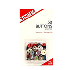 slide 1 of 1, Singer Buttons, Assorted, 50 ct