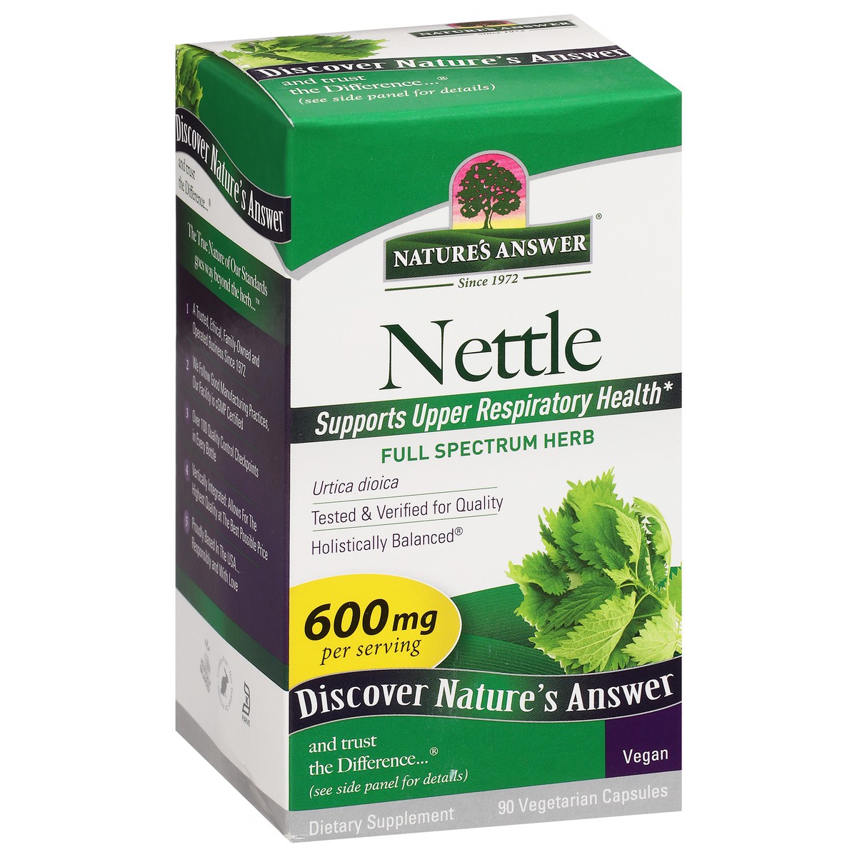 slide 5 of 9, Nature's Answer Nettle 90VCap, 90 ct