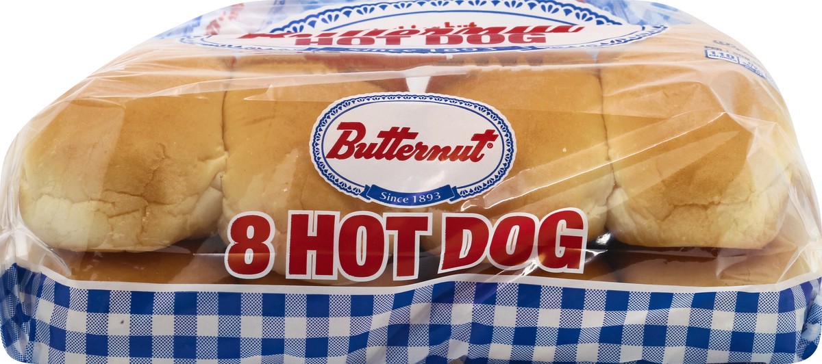 slide 1 of 9, Butternut Hot Dog Enriched Buns 8 ea, 8 ct
