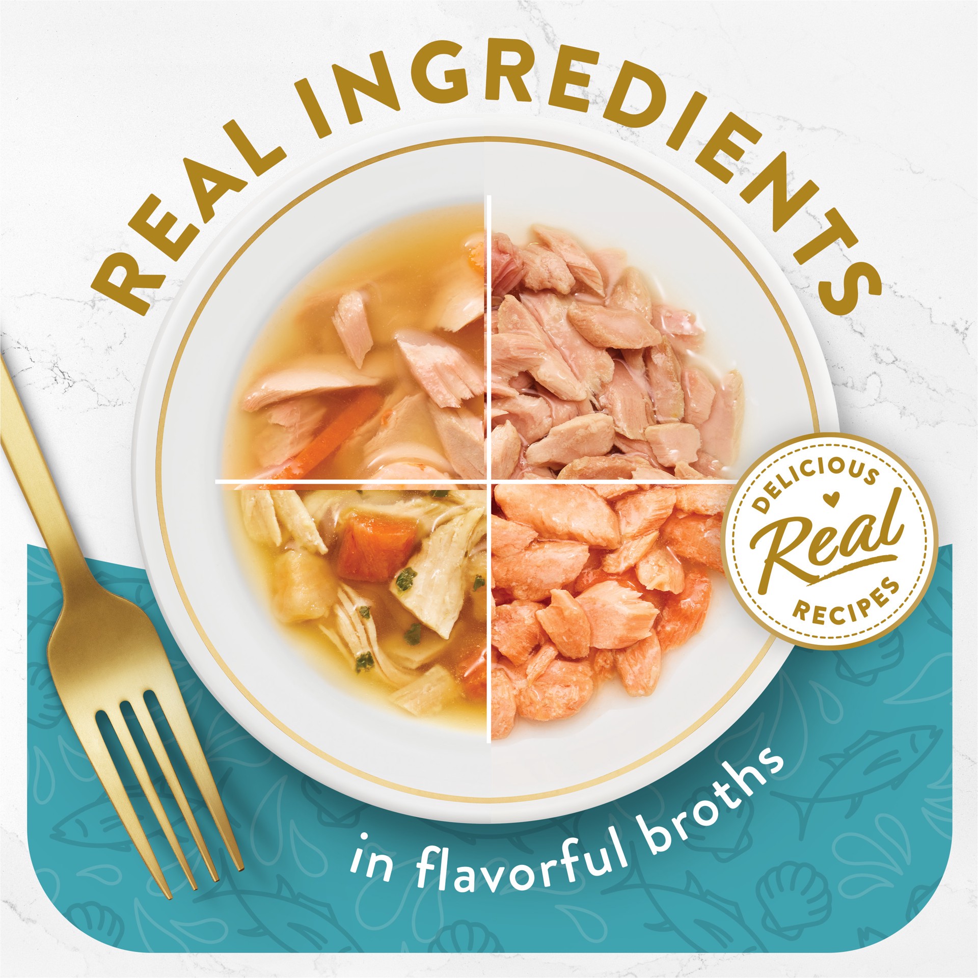 slide 9 of 9, Fancy Feast Purina Fancy Feast Lickable Appetizers and Broths Collection Grain Free Wet Cat Food Topper Variety Pack, 12 ct