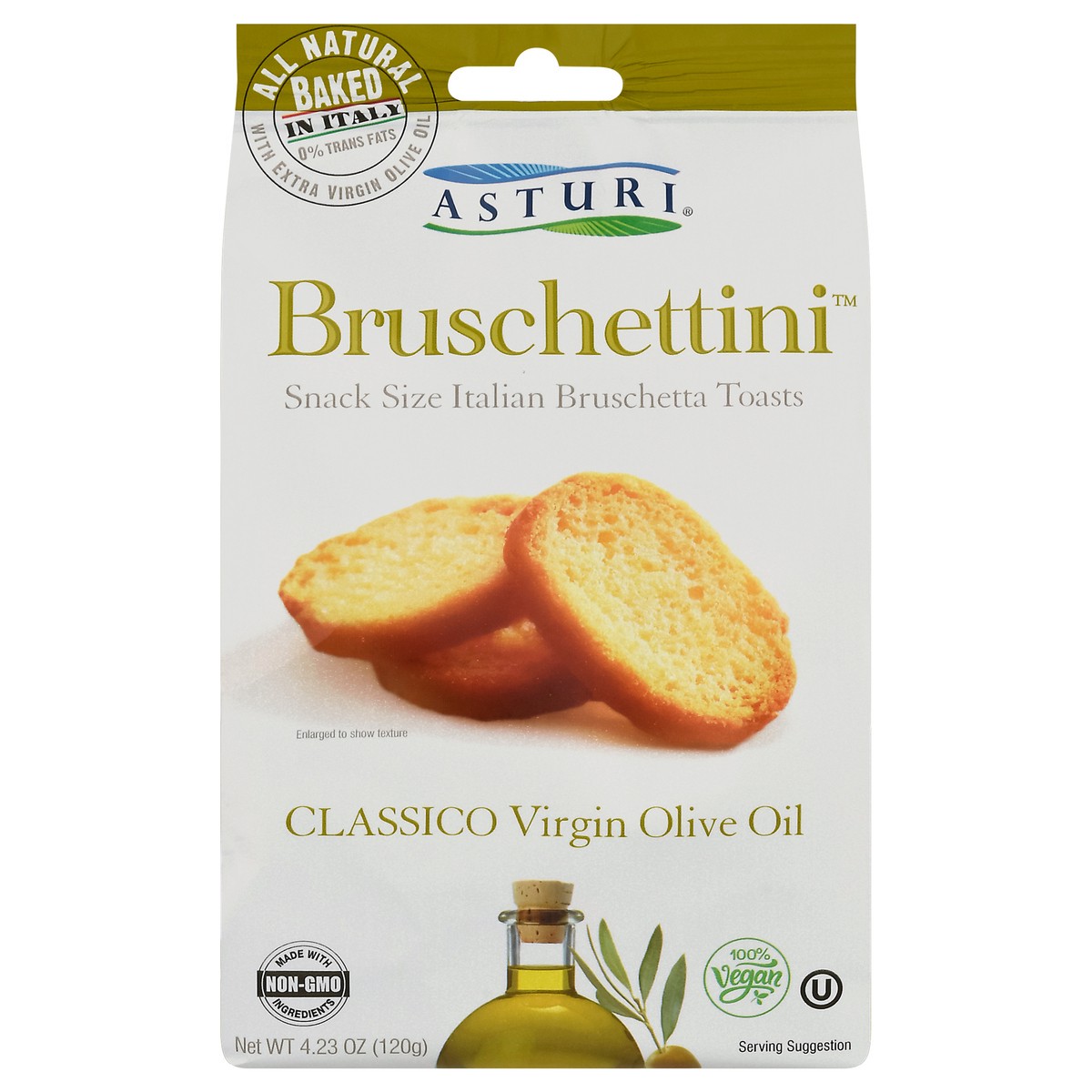 slide 1 of 9, Asturi Classico Virgin Olive Oil Bruschettini, 4.23 oz