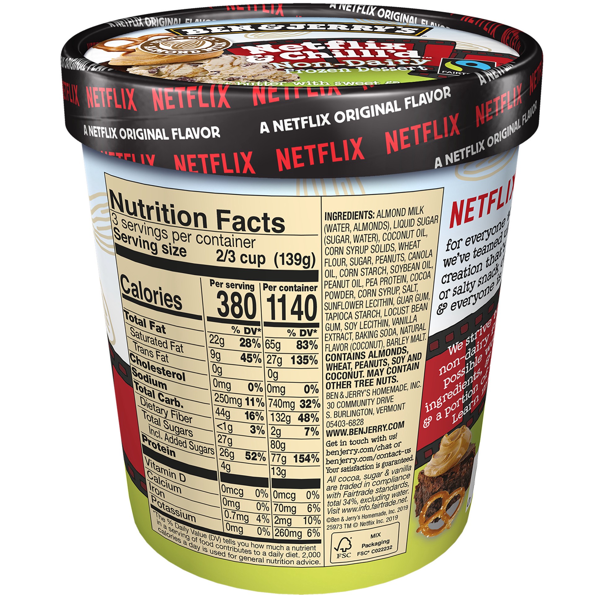 slide 2 of 4, Ben & Jerry's Non-Dairy Netflix & Chilll'd™ Frozen Dessert, 16 oz, 16 oz