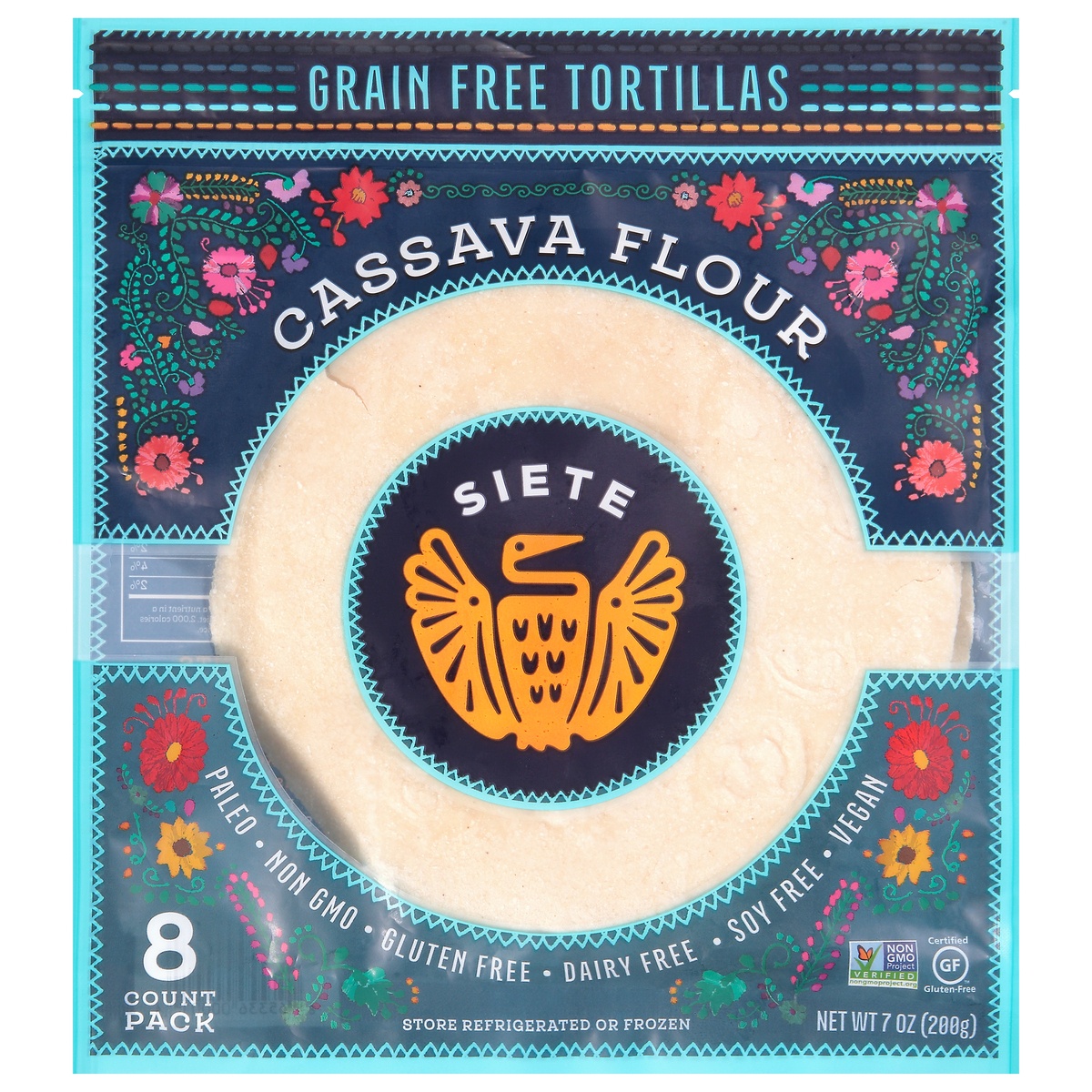 slide 1 of 1, Siete Cassava & Coconut Tortillas, 7 oz