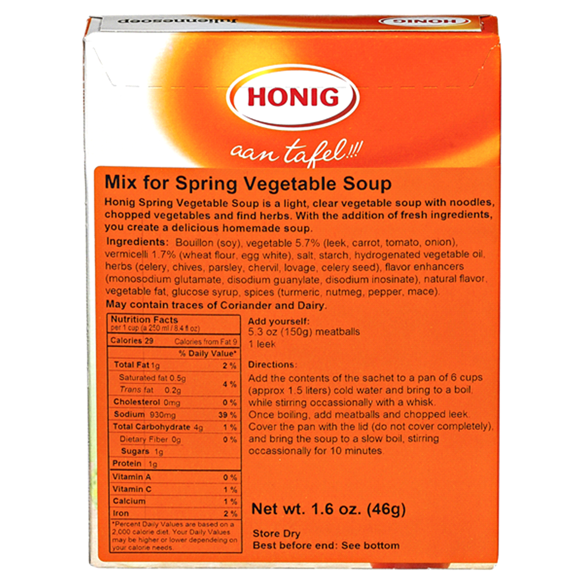 slide 21 of 29, Honig Spring Vegetable Soup Mix, Julienne, 1.6 oz