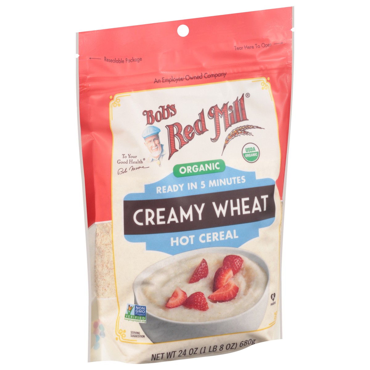 slide 12 of 12, Bob's Red Mill Organic Creamy Wheat Hot Cereal 24 oz, 24 oz