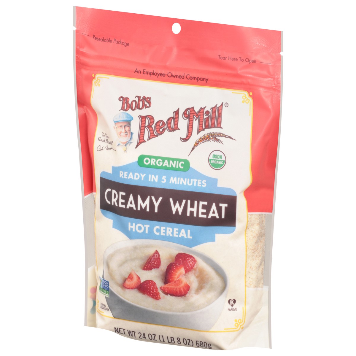 slide 6 of 12, Bob's Red Mill Organic Creamy Wheat Hot Cereal 24 oz, 24 oz