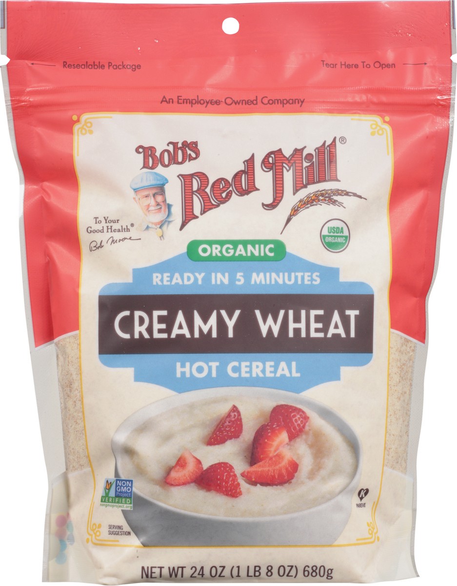 slide 10 of 12, Bob's Red Mill Organic Creamy Wheat Hot Cereal 24 oz, 24 oz