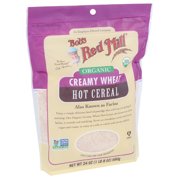 slide 1 of 1, Bob's Red Mill Creamy Wheat Hot Cereal, Organic, 24 oz