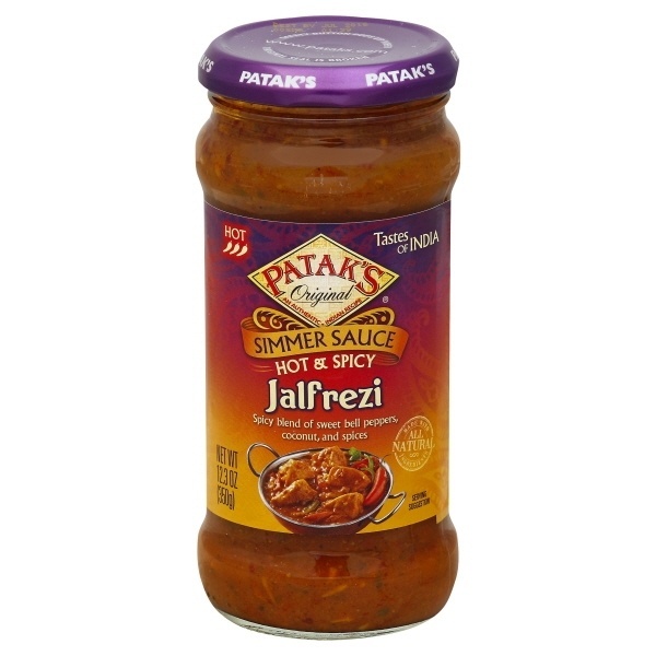 slide 1 of 4, Patak's Hot & Spicy Jalfrezi Sauce, 12.3 oz