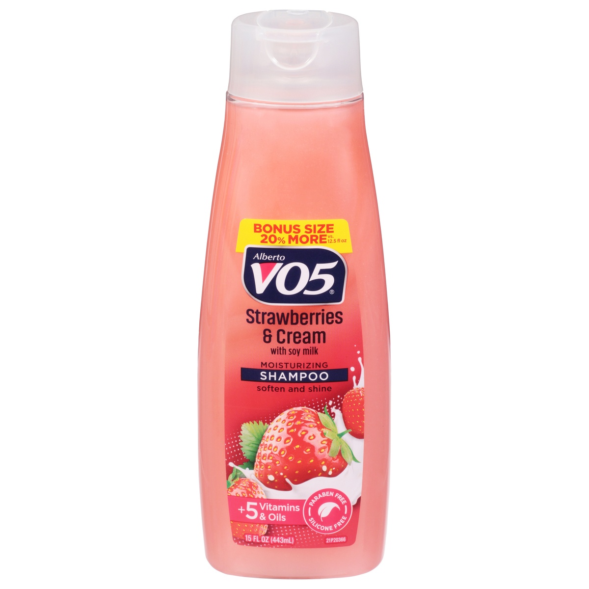 slide 1 of 1, Alberto VO5 Moisture Milks Strawberries & Cream Shampoo, 12.5 fl oz