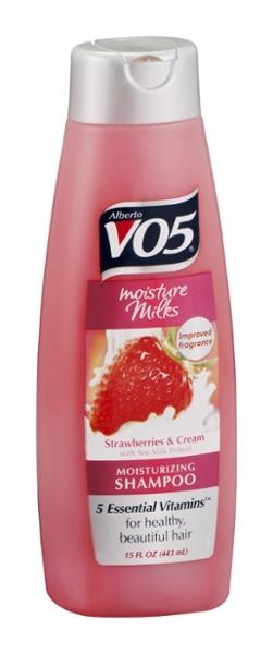 slide 1 of 1, Alberto VO5 Moisture Milks Strawberries & Cream Shampoo, 12.5 fl oz