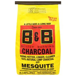 B & B Texas Style Mesquite Charcoal 8 lb