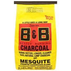 B & B Texas Style Mesquite Charcoal 8 lb