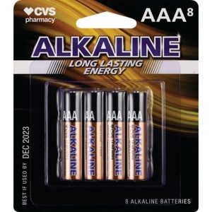 slide 1 of 1, CVS Health Alkaline Batteries AAA, 8 ct