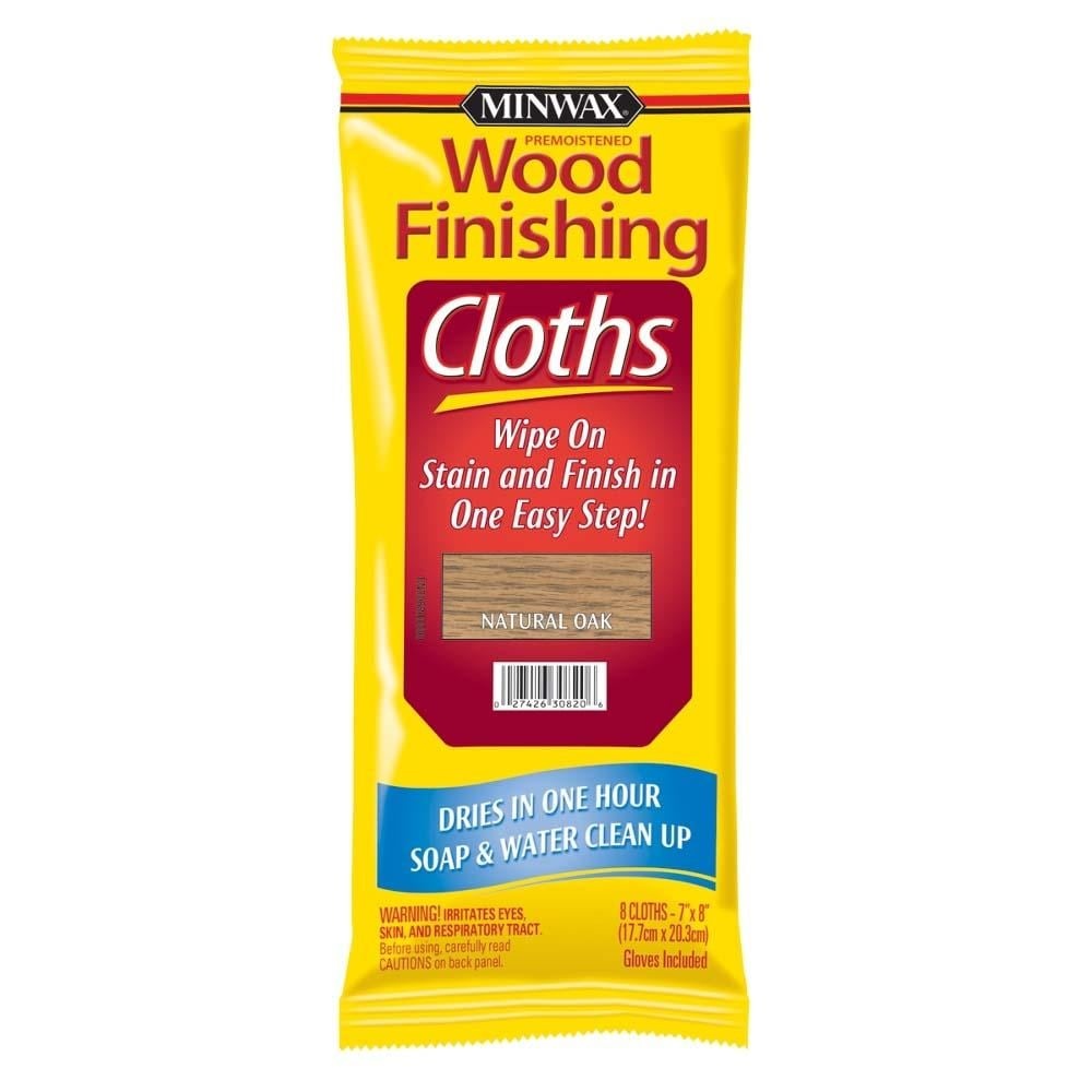 slide 1 of 1, Minwax Wood Finishing Cloths - Natural Oak - 8 Pack, 1 ct