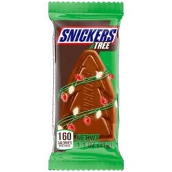 SNICKERS Trees Christmas Milk Chocolate Holiday Candy Bar, 1 Ct