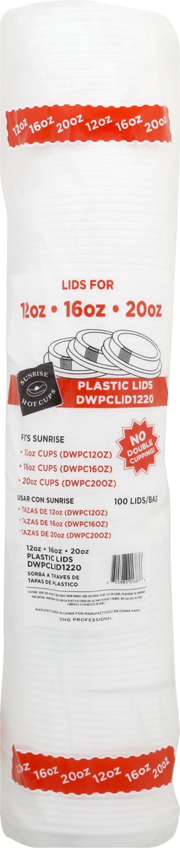 slide 2 of 11, Sunrise Hot Cups Plastic Lids 100 ea, 100 ct