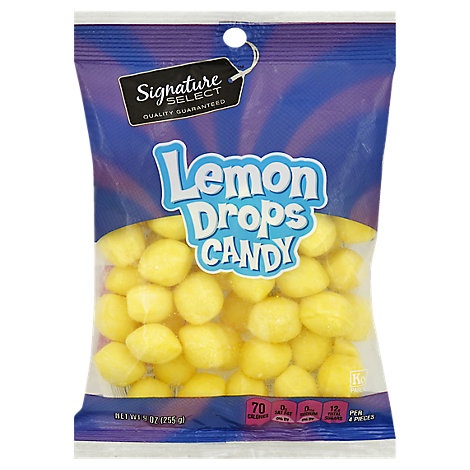 slide 1 of 1, Signature Select Candy Lemon Drops, 9 oz