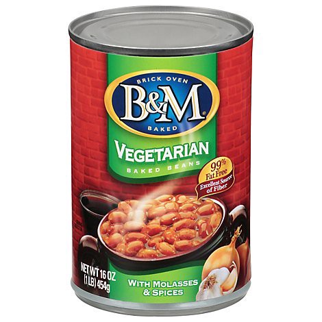 slide 1 of 1, B&m Fat Free Vegetarian Baked Beans Canned 16oz - 16 Oz, 16 oz