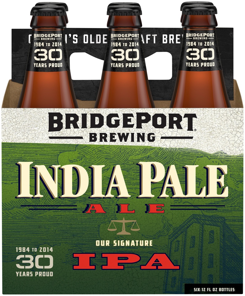 slide 1 of 1, BridgePort Brewing Company Bridgeport Brewing India Pale Ale Beer Glass Bottles, 6 ct; 12 oz