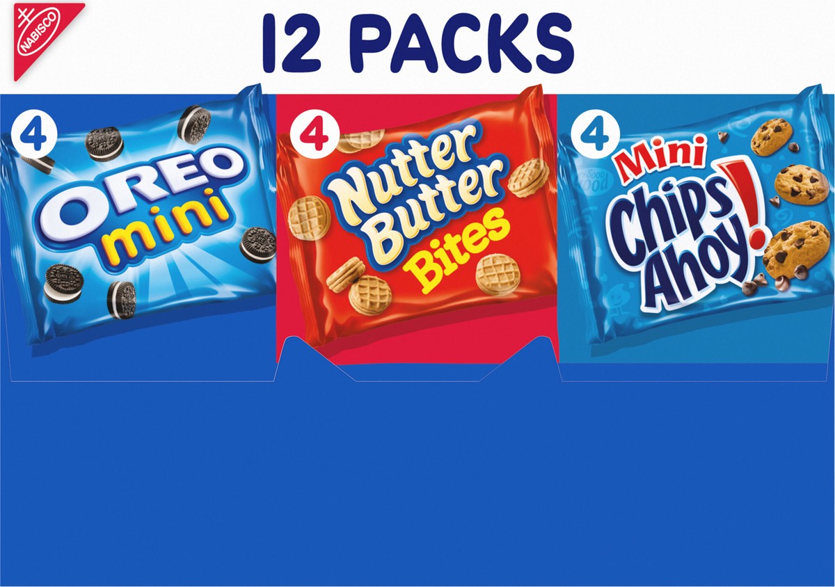 slide 7 of 15, Chips Ahoy!/Nutter Butter/Oreo Nabisco Cookie Variety Pack OREO Mini, Nutter Butter Bites, CHIPS AHOY! Mini, 12 Snack Packs, 12 oz