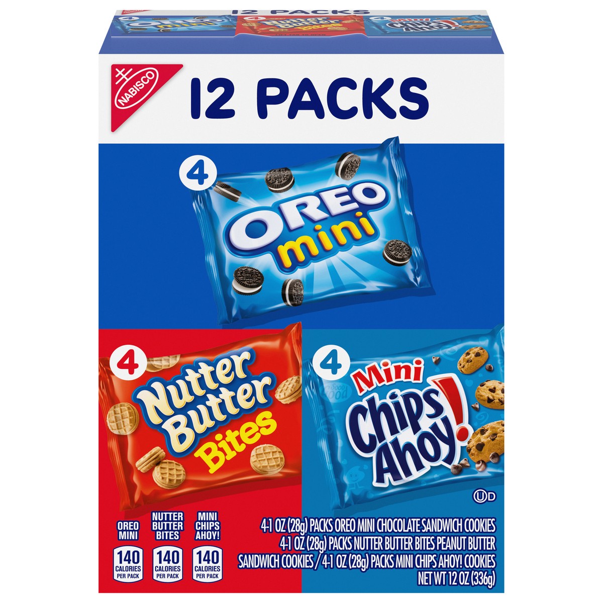 slide 1 of 15, Chips Ahoy!/Nutter Butter/Oreo Nabisco Cookie Variety Pack OREO Mini, Nutter Butter Bites, CHIPS AHOY! Mini, 12 Snack Packs, 12 ct