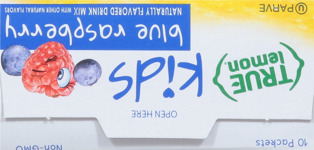 slide 5 of 9, True Lemon Kids Blue Raspberry Drink Mix 10 - 0.13 oz Packets, 10 ct